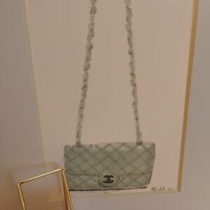 Chanel Quilted Crossbody Bag in Light Gray